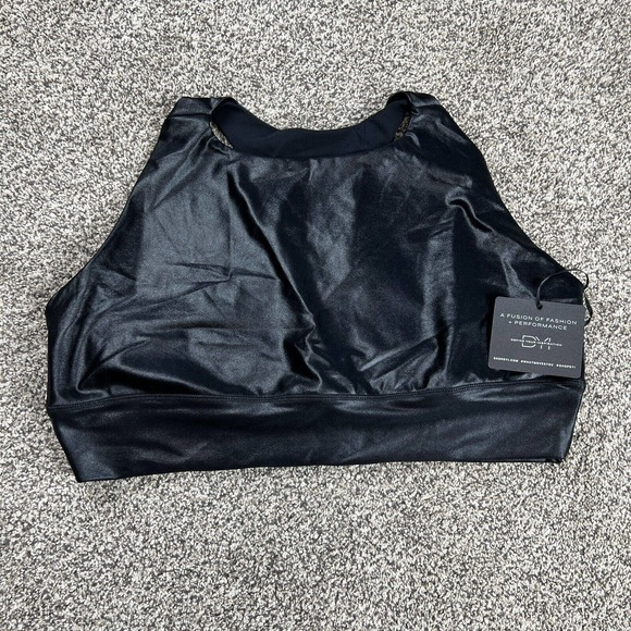 DYI Other - DYI Sports Bra Women’s‎ Size 1X Black Define Your Inspiration Shimmer Stretch